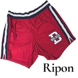Ripon Dennison Big Red Athletic Shorts Mens Large Red Navy White USA Vintage